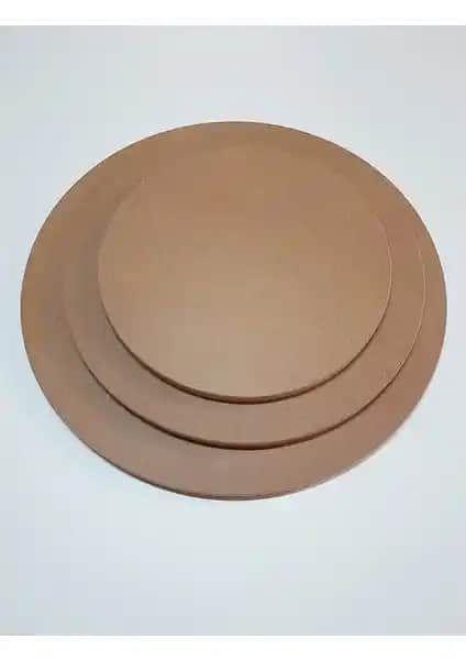 Dfn Wood Yuvarlak MDF Paneli 35 cm çapında çok amaçlı yüksek kaliteli ahşap yüzey