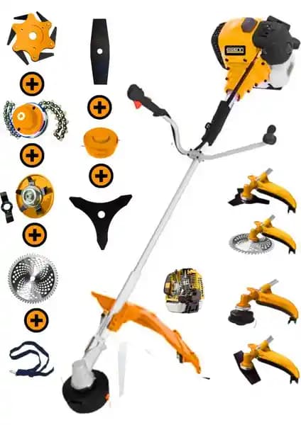 Eisenn Alman TURBO-9000 Full Set 8 in 1 Çok Fonksiyonlu Benzinli Ot Çalı Tırpanı