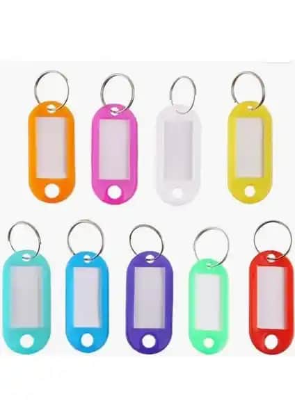 Enka Plastik Anahtarlık 25'li Paket Karışık Renkler Dayanıklı ve Çok Amaçlı Kullanım İçin