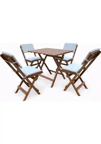 Evvon Ahşap Katlanır Bistro Seti: Dış Mekanlar İçin Şık ve Pratik Mobilya Çözümü