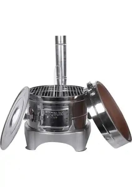 Gökçelik Krom Güveçli Mangal: Dayanıklı ve Çok Fonksiyonlu Açık Hava Pişirme Çözümü