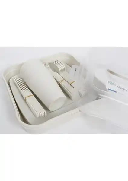 Hobby Life Magic 6 Kişilik Piknik Seti: Taşınabilir ve Pratik Dış Mekan Yemek Takımı