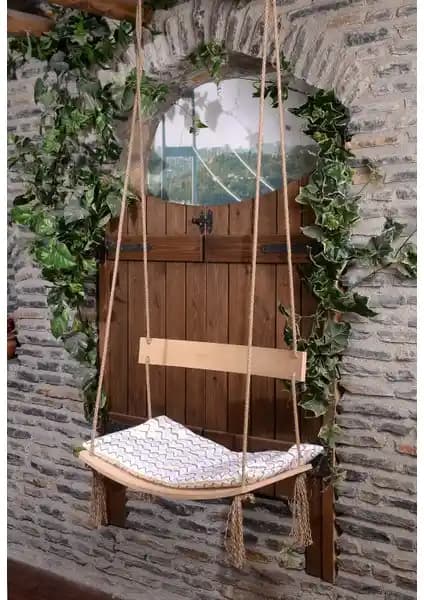 Holmen Çağlayan Ahşap Salıncak: Doğal ve Konforlu Dış Mekan Dinlenme Seçeneği