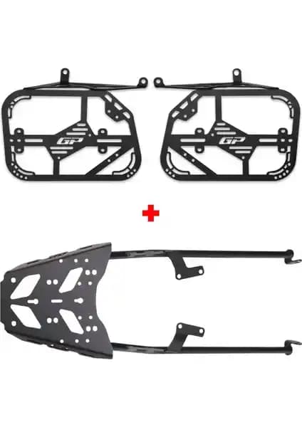 Honda NX 500 2025 Uyumlu GP Kompozit Arka ve Yan Çanta Demiri Seti Siyah