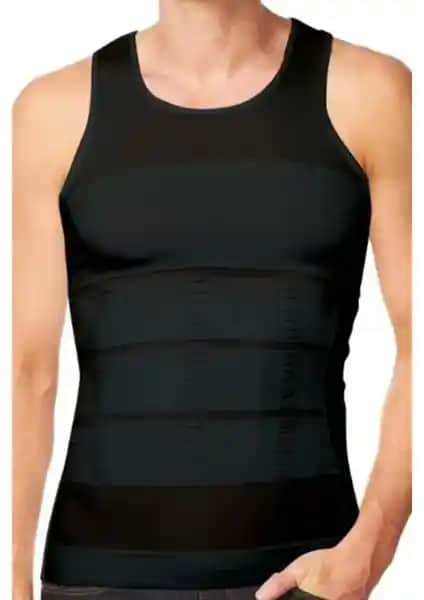 Kapsül AVM Korseli Erkek Atlet - Siyah, Modern ve Konforlu Günlük Spor Giyim Seçeneği