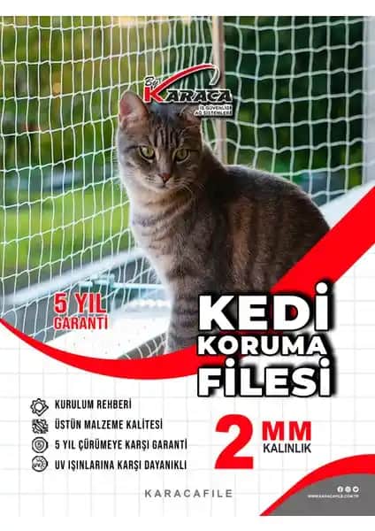 Karaca Kedi Balkon Güvenlik Filesi: Dayanıklı ve Estetik Balkon Koruma Çözümü