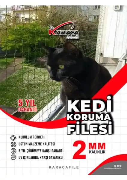 Karaca Kedi Balkon Güvenlik Filesi: Dayanıklı ve Estetik Koruma Çözümü