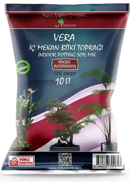 MF Vera İç Mekan Bitki Toprağı 10 Litre doğal ve verimli iç mekan bitki bakımı için ideal