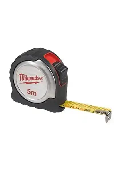 Milwaukee Paslanmaz Şerit Metre 5m x 19mm - Dayanıklı ve Hassas Ölçüm Aracı