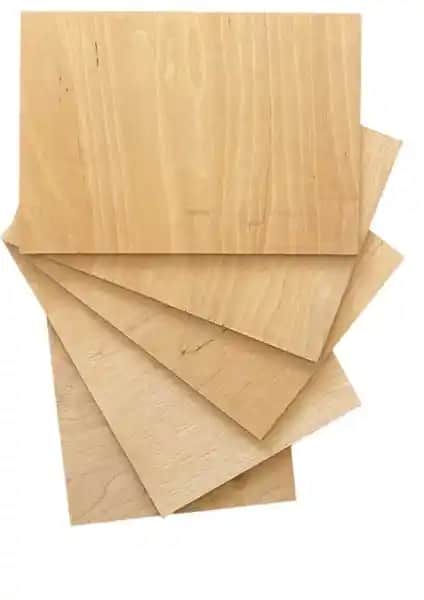 Mobilreyon 4 mm A5 Boyutlu Huş Kontraplak Hobi ve El İşleri İçin Uygun