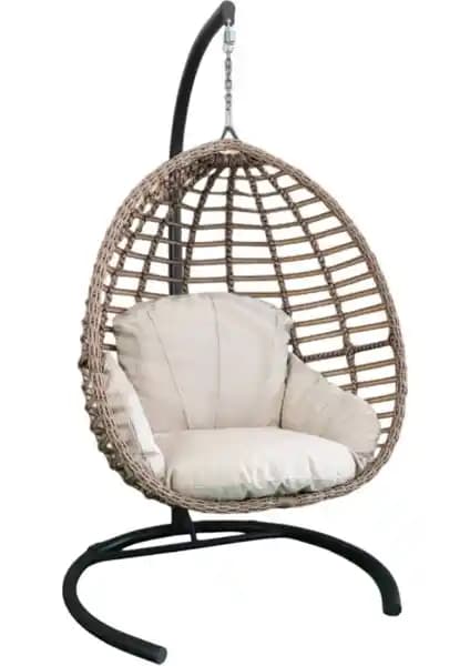Monalin Mobilya Sofya Classic Rattan Salıncağı Bahçe ve Balkon İçin Şık ve Dayanıklı Tasarım