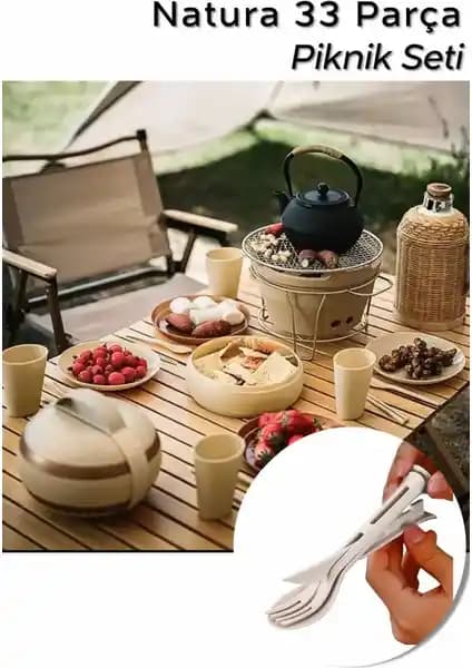 Octopus Bazaar Natura 33 Parça Modüler Piknik Seti Doğa ve Şıklığın Birleştiği Pratik Çözüm
