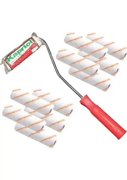 Parmak Rulo Boya Rulosu Seti 10 cm genişlikte, yedek rulolar ile kullanışlı ve dayanıklı boyama aracı