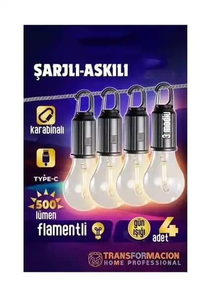 Portatif ve Su Geçirmez Kamp Lambası: Çok Yönlü Şarjlı LED Aydınlatma Çözümü