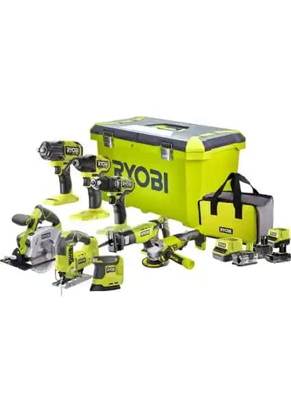 Ryobi R18CK8-342T Kömürsüz Motor Akülü Çok Yönlü Set: Güç ve Kullanım Kolaylığı