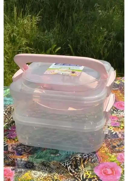 Saban Katlı Piknik Seti Pudra: Pratik ve Şık Dış Mekan Ekipmanı