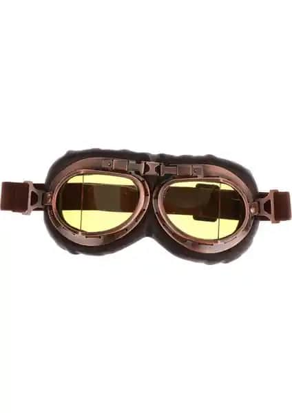 Sharplace Retro Vintage Bakır Motosiklet Gözlüğü: Şıklık ve Koruma Bir Arada
