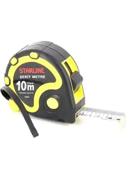 Starline 1090X 10 Metre Şerit Metre Dayanıklı ve Kullanışlı Ölçüm Aracı