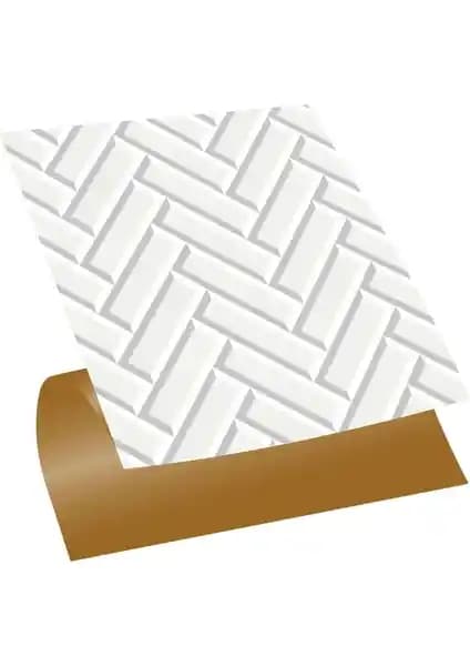 Tink Kendinden Yapışkanlı Beyaz Balıksırtı Desenli PVC Karo ile Hızlı ve Estetik Zemin Yenileme