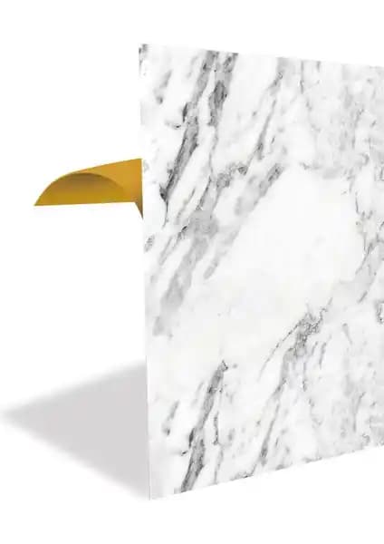 Tink Kendinden Yapışkanlı Beyaz Mermer Desenli PVC Panel ile Modern İç Mekan Dekorasyonu
