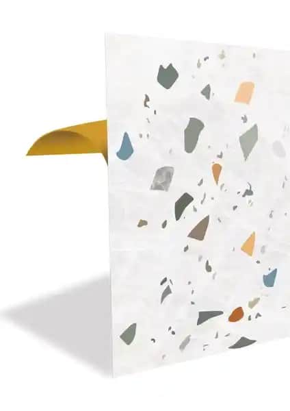 Tink Kendinden Yapışkanlı Terrazzo Desenli PVC Panel ile Modern ve Pratik İç Dekorasyon Çözümü