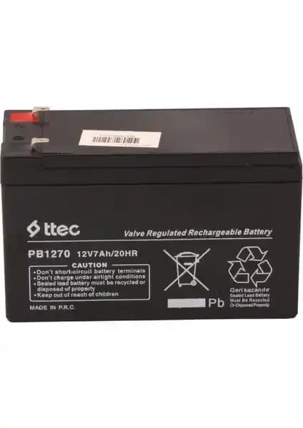 Ttec 12V 7AH-20HR Bakımsız Kuru Akü Güvenlik Sistemleri ve Yedekleme Çözümleri