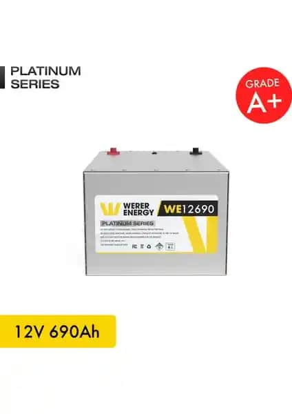 Werer Energy 12V 690Ah LiFePO4 Akü Platinum Serisi Bluetooth ile Enerji Depolama Çözümü
