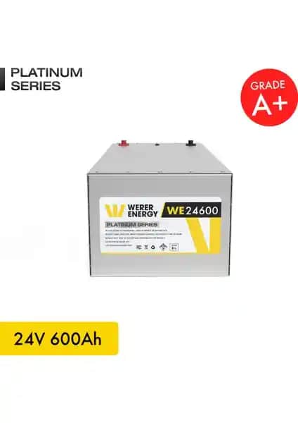 Werer Energy 24V 600Ah LiFePO4 Platinum Serisi Bluetooth Akü Güç ve Güvenilirlik Sunar