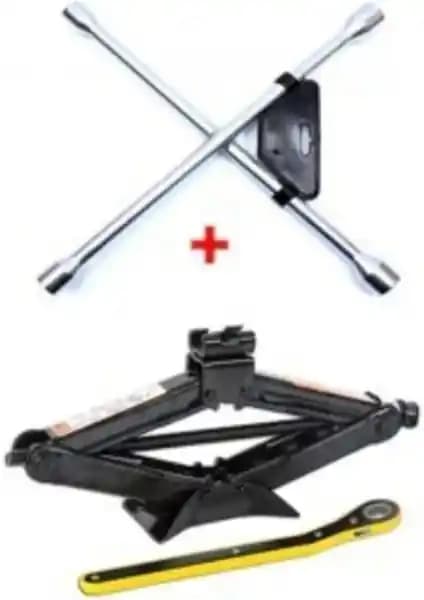 Oto Krikosu ve Bijon Anahtarı Seti: 1.5 Ton Kapasiteli Güvenilir Araç Bakım Ekipmanı