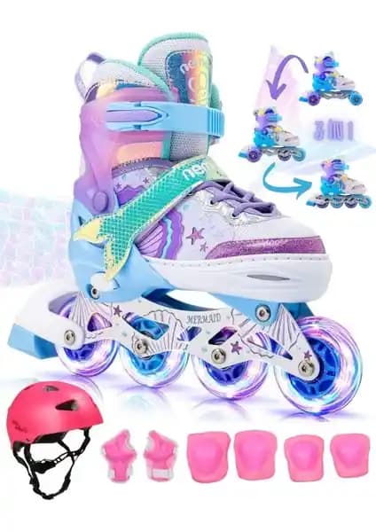 Sportaj Deniz Kızı ve Unicorn Işıklı Paten Setleri Karşılaştırması