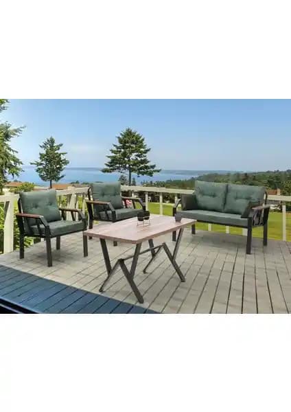 Tu Tienda NERGİZ 2 1 1 Bahçe ve İç Mekan Mobilyası Seti Şıklık ve Dayanıklılık İçin Uygun