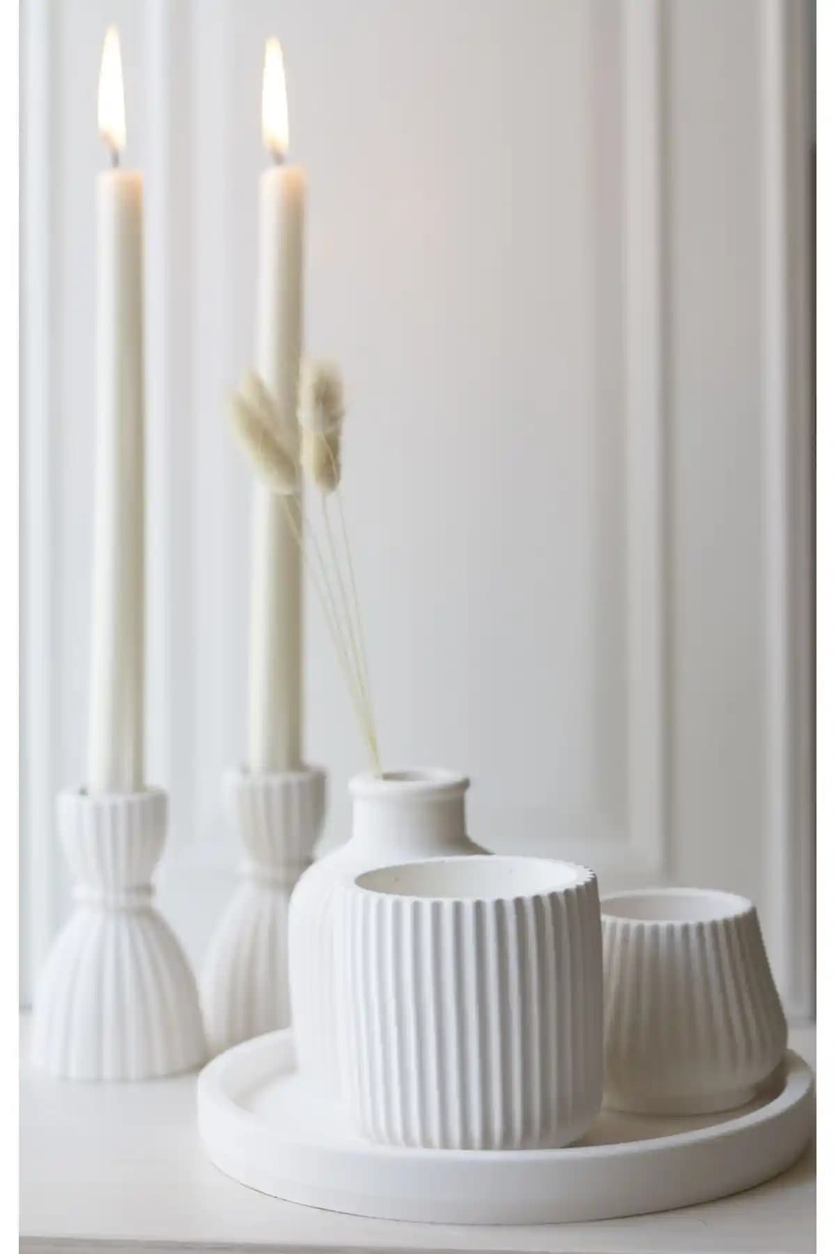 A&P Lux Vazo ve Mum Seti ile Ev Dekorasyonunda Şıklık ve Fonksiyonellik Sağlayın