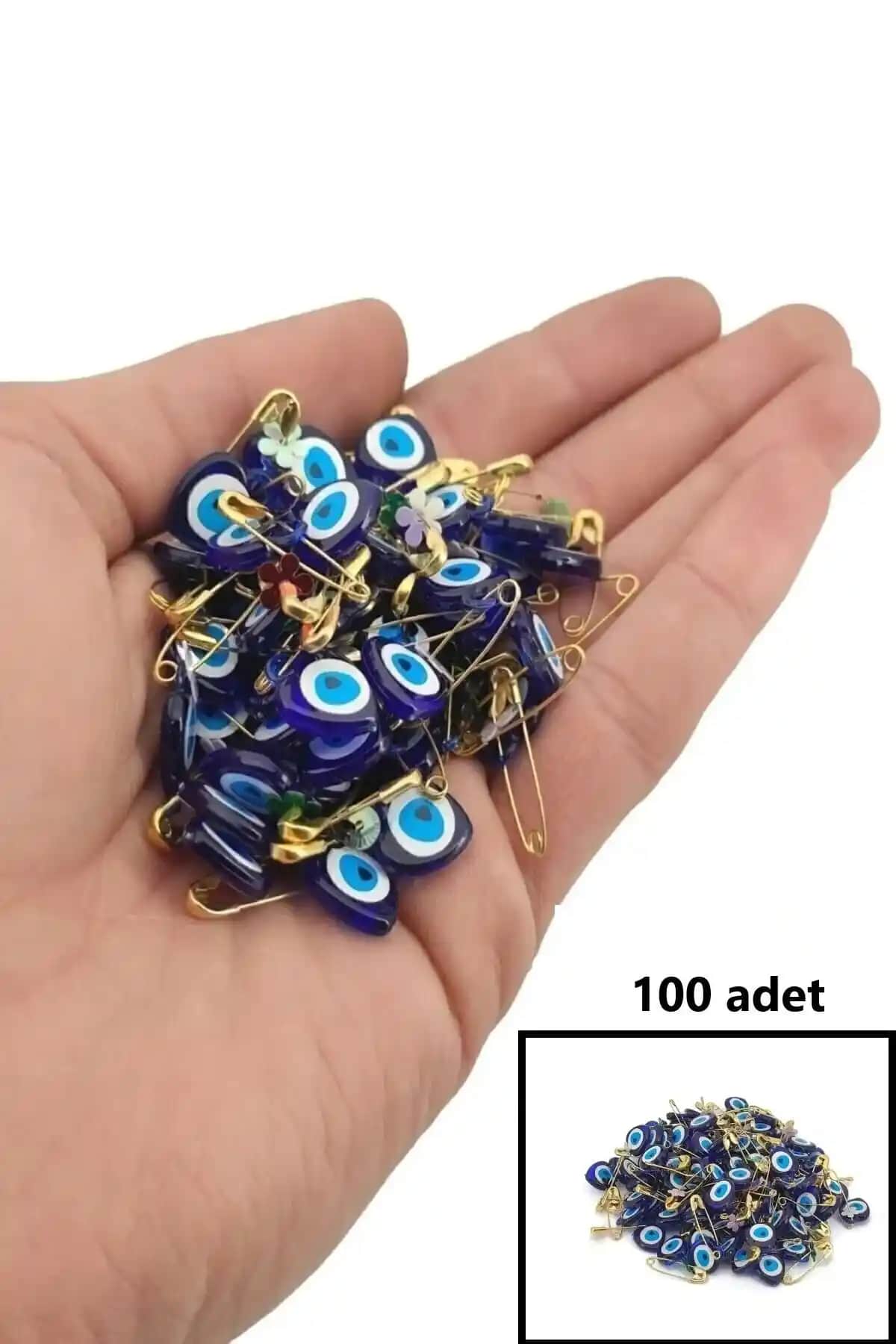 Aker Hediyelik Plastik Iğneli Nazar Boncuğu Geleneksel ve Modern Tasarımla Dekorasyon ve Takı İçin Uygun