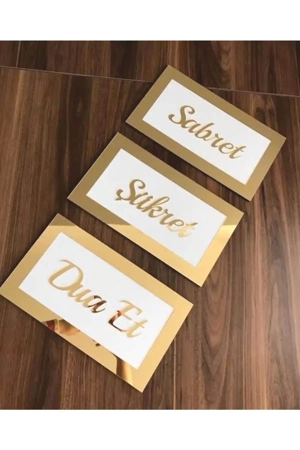 Arals Design Sabret Şükret Dua Et Duvar Dekorasyonu Modern ve Anlamlı Tasarım Alternatifi