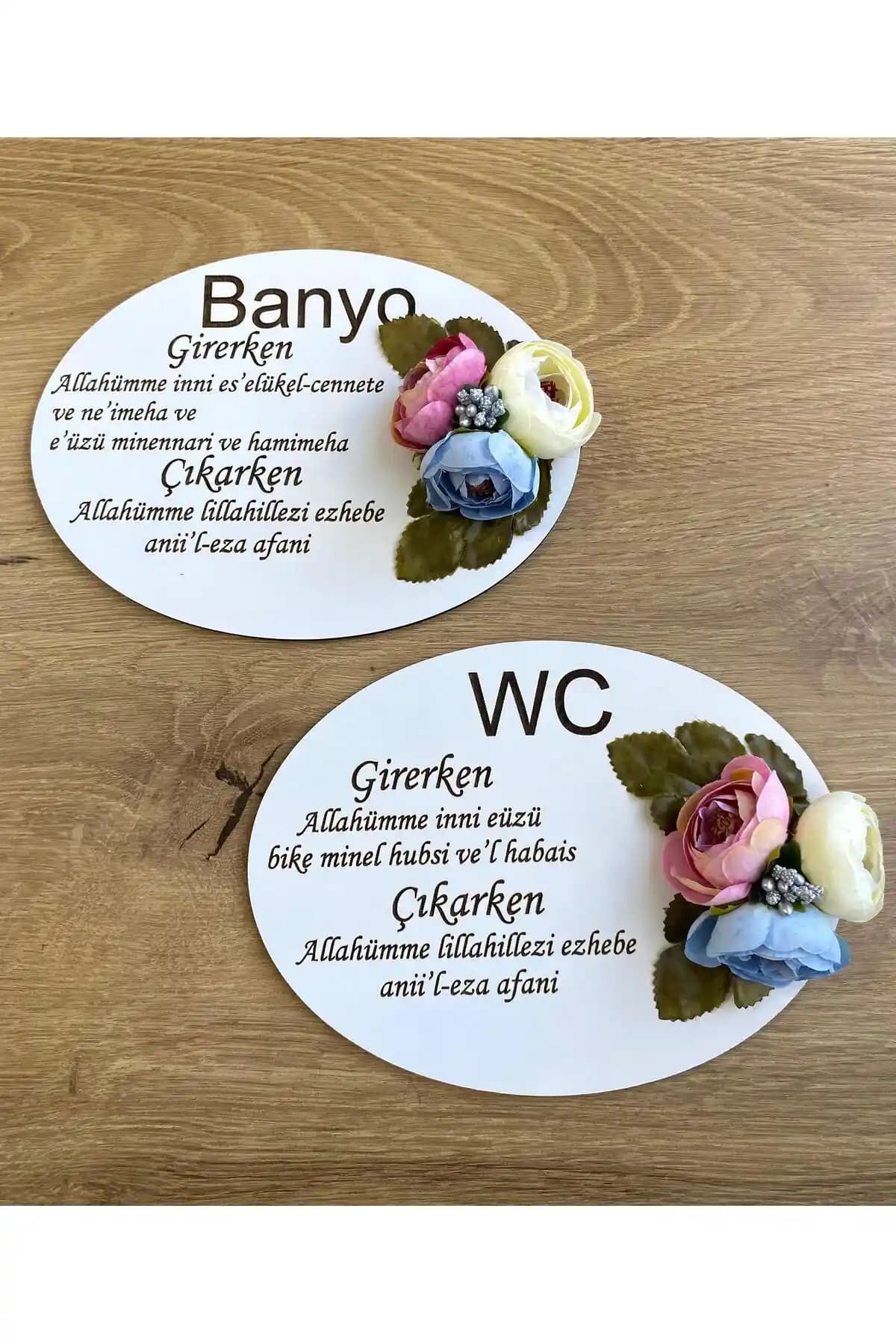 Arals Design Wc Banyo Dualı Kapı Süsü Modern ve Şık Dekorasyon Unsuru