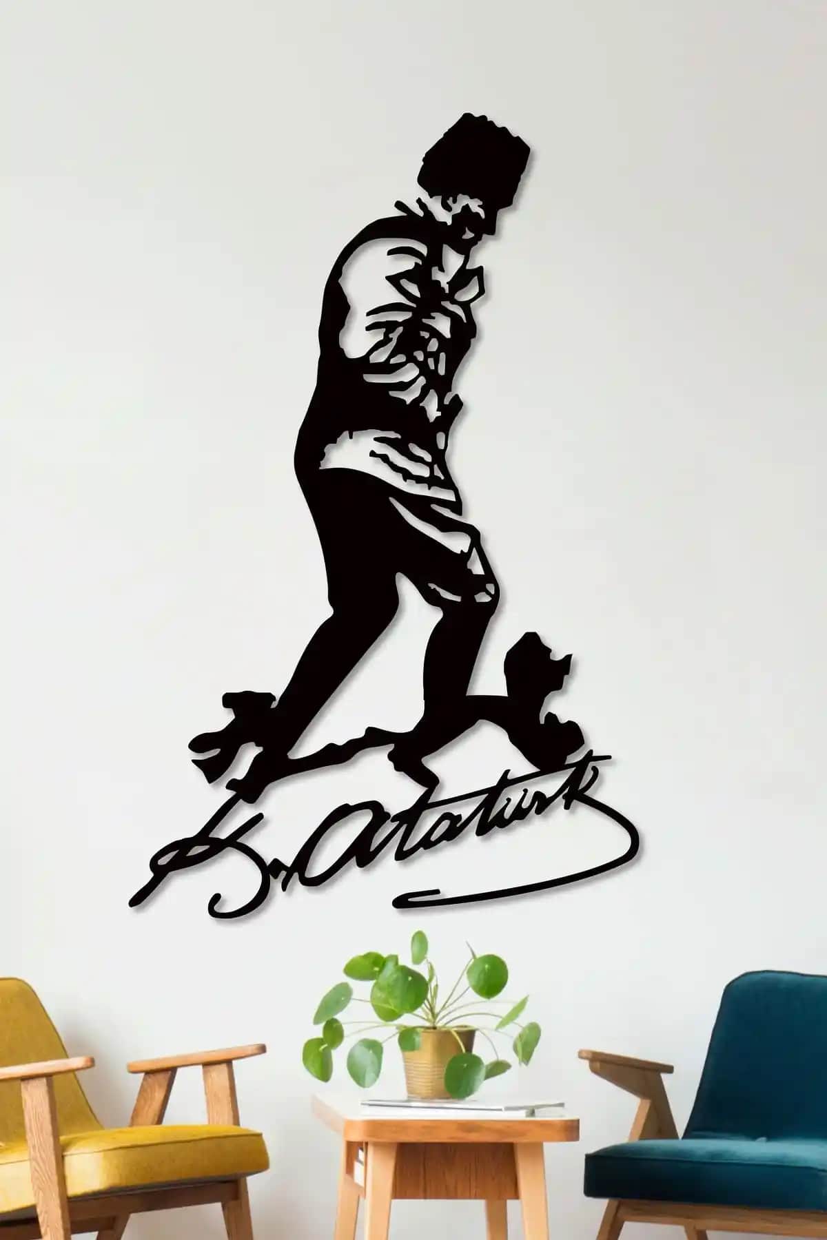 Atatürk Kocatepe İmzalı Metal Duvar Tablosu Estetik ve Dayanıklı Dekorasyon Seçeneği