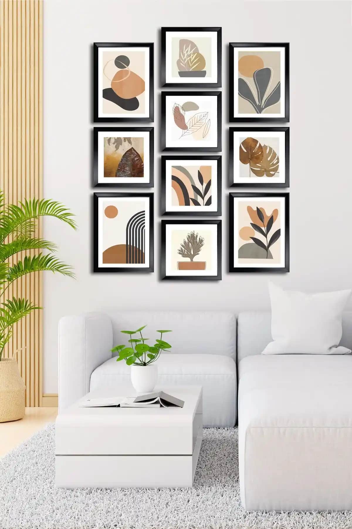 Cadran 10 Parçalı MDF Tablo Seti Modern ve Estetik Duvar Dekoru Ürünü