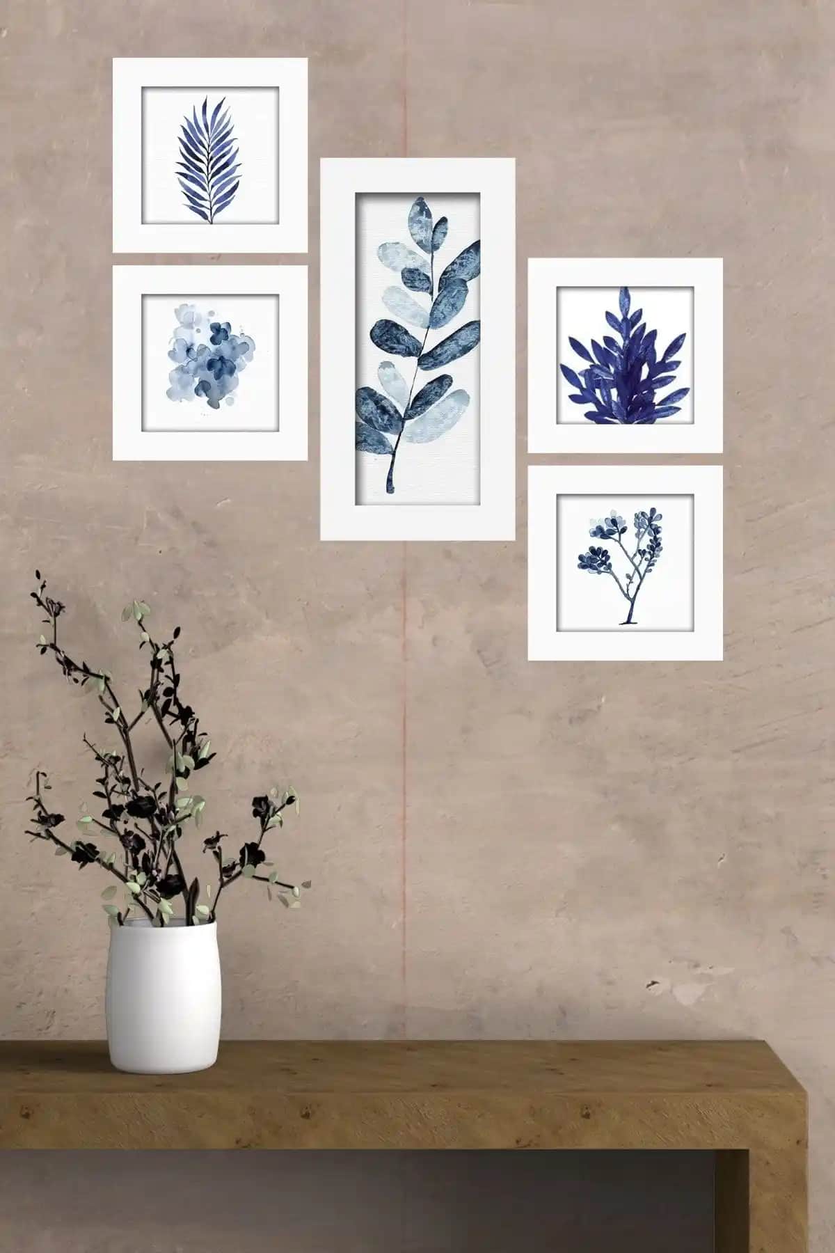 Cadran Collage Style 5 Parçalı MDF Tablo Estetik ve Dayanıklı Dekorasyon Ürünü