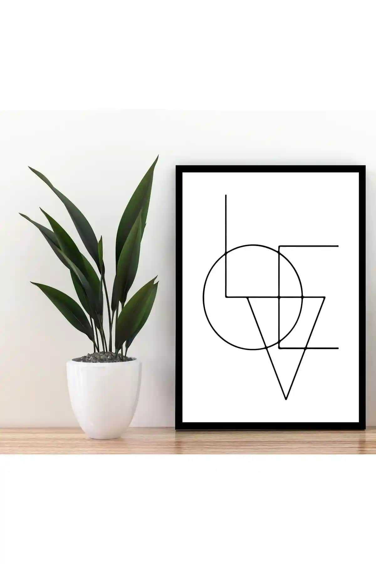 Deephediyem Siyah Çerçeve Görünümlü Duvar Tablosu Modern ve Estetik Dekorasyon İçin Uygun