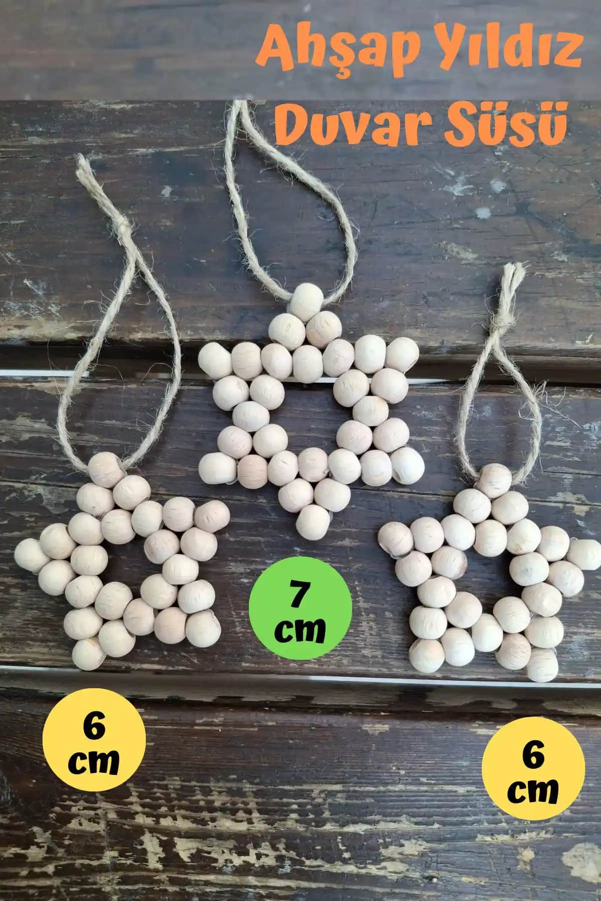 Dekoratif Ahşap Boncuklu Yılz Seti ile Evinize Otantik ve Şık Bir Atmosfer Yaratın