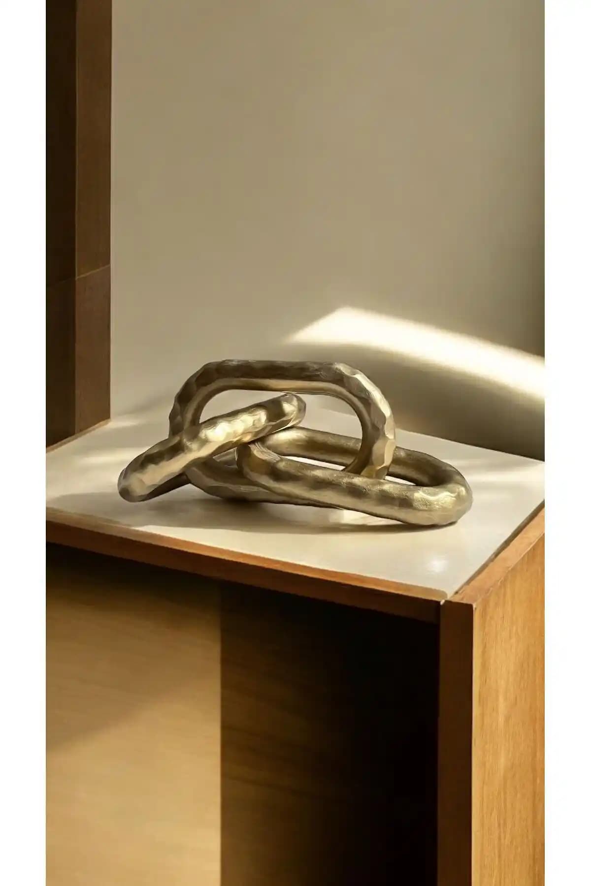 HOME DEKORİSTA Gold Dekoratif Zincir El Yapımı Rustik ve Modern İç Mekan Dekorasyonu