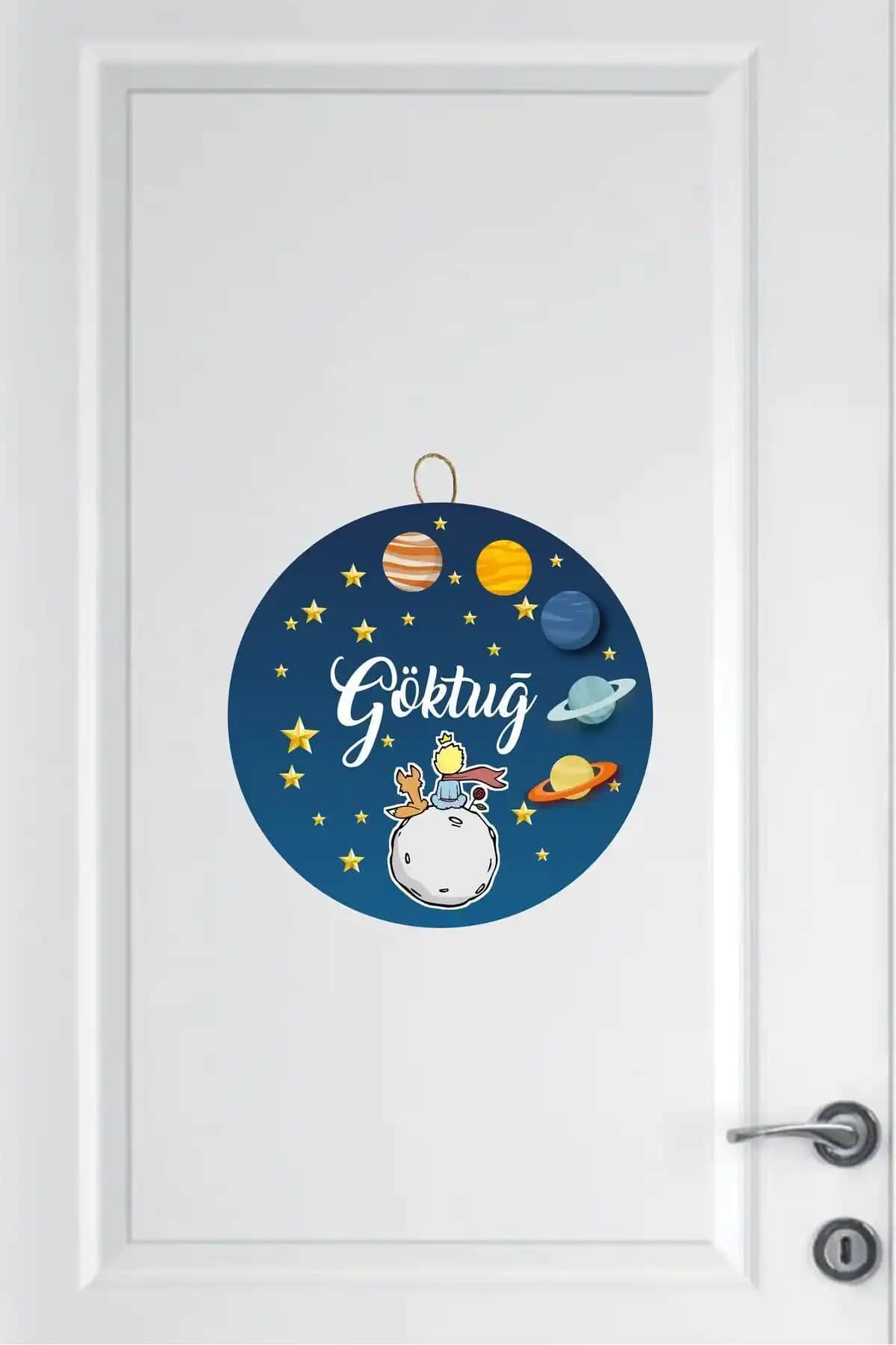 Kişiye Özel Küçük Prens Tasarımlı Bebek Odası Ahşap Kapı Süsü Detayları ve Özellikleri