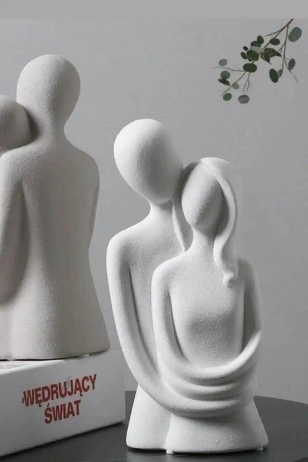 Linecraft Sonsuz Aşk Sarılan Sevgili Heykeli Modern Dekorasyon ve Hediye Seçenekleri
