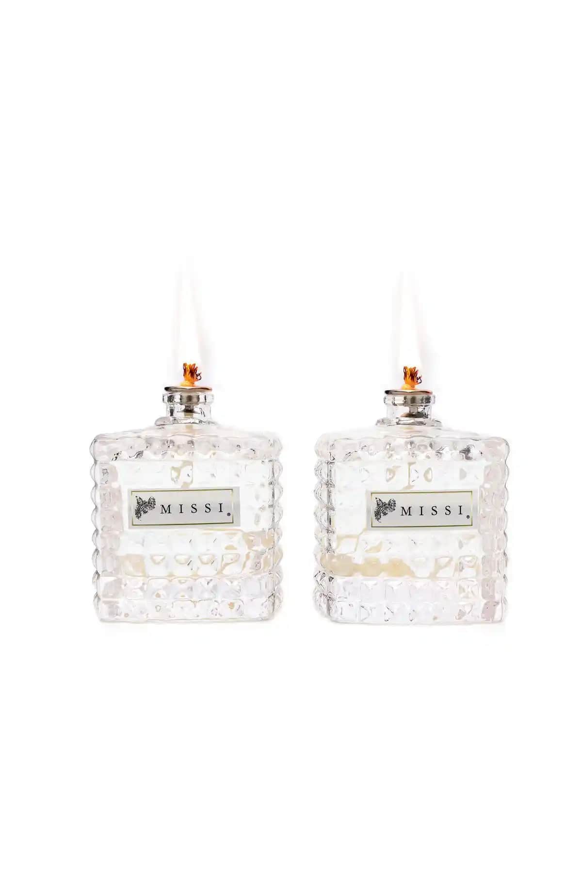 Missi 2'li Black Vanilya Kokulu Kare Kristal Cam Şişe Kandil Seti Tanıtımı