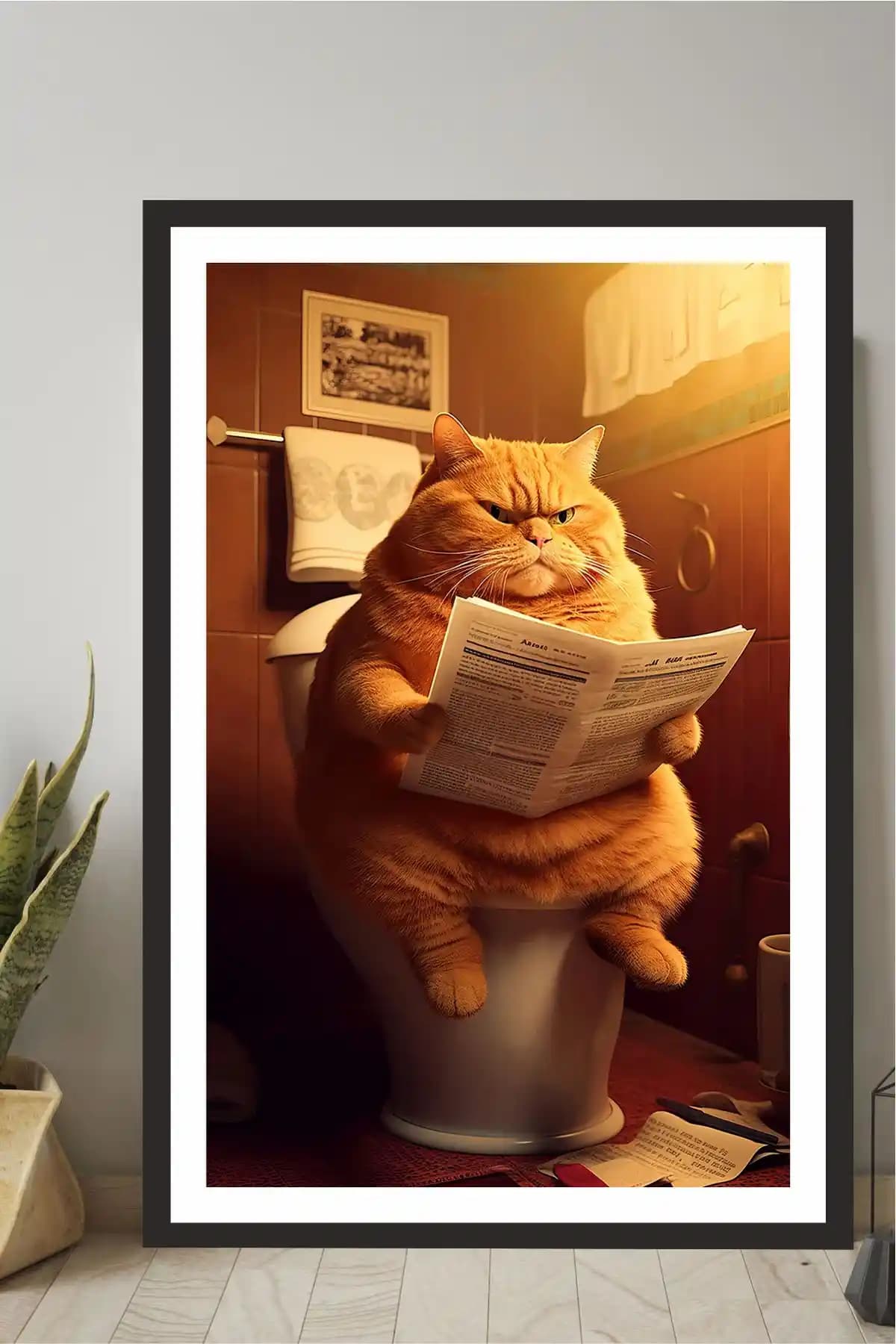 Modern Kedi Temalı MDF Tablo ile Evinize ve Ofisinize Renk Katın