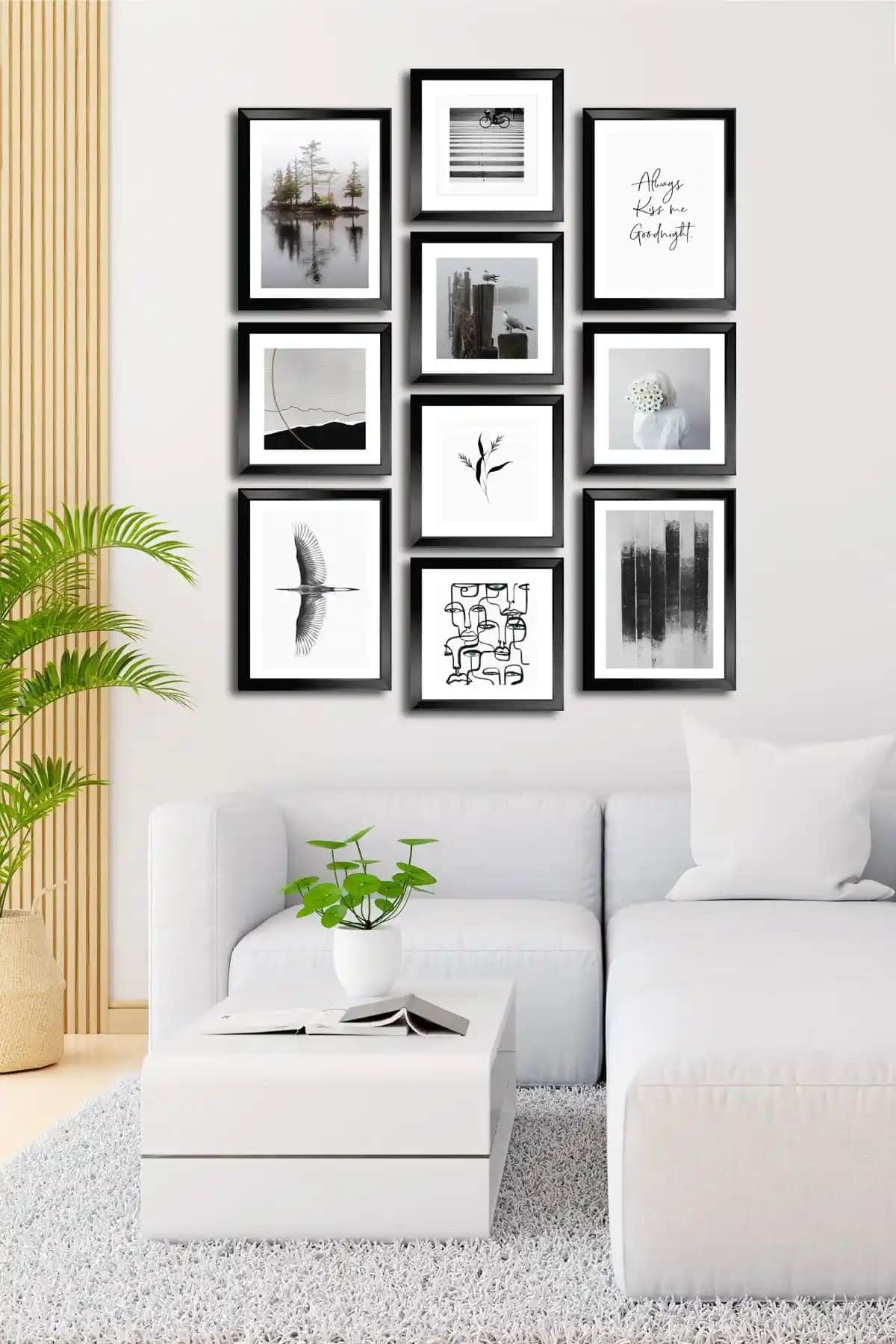 Modern ve Sanatsal 10 Parçalı MDF Tablo Seti FLM161 ile Dekorasyonunuzu Yenileyin