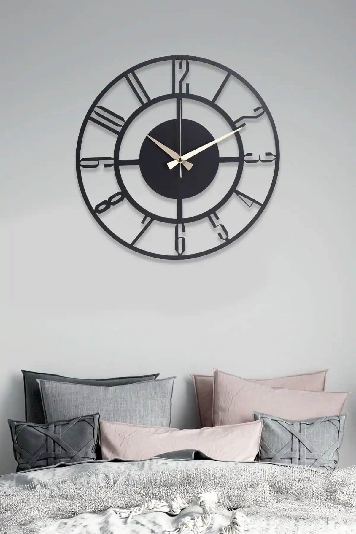 Muyika Tasarım Modern Metal Duvar Saati Şık ve Uzun Ömürlü Dekorasyon Unsuru