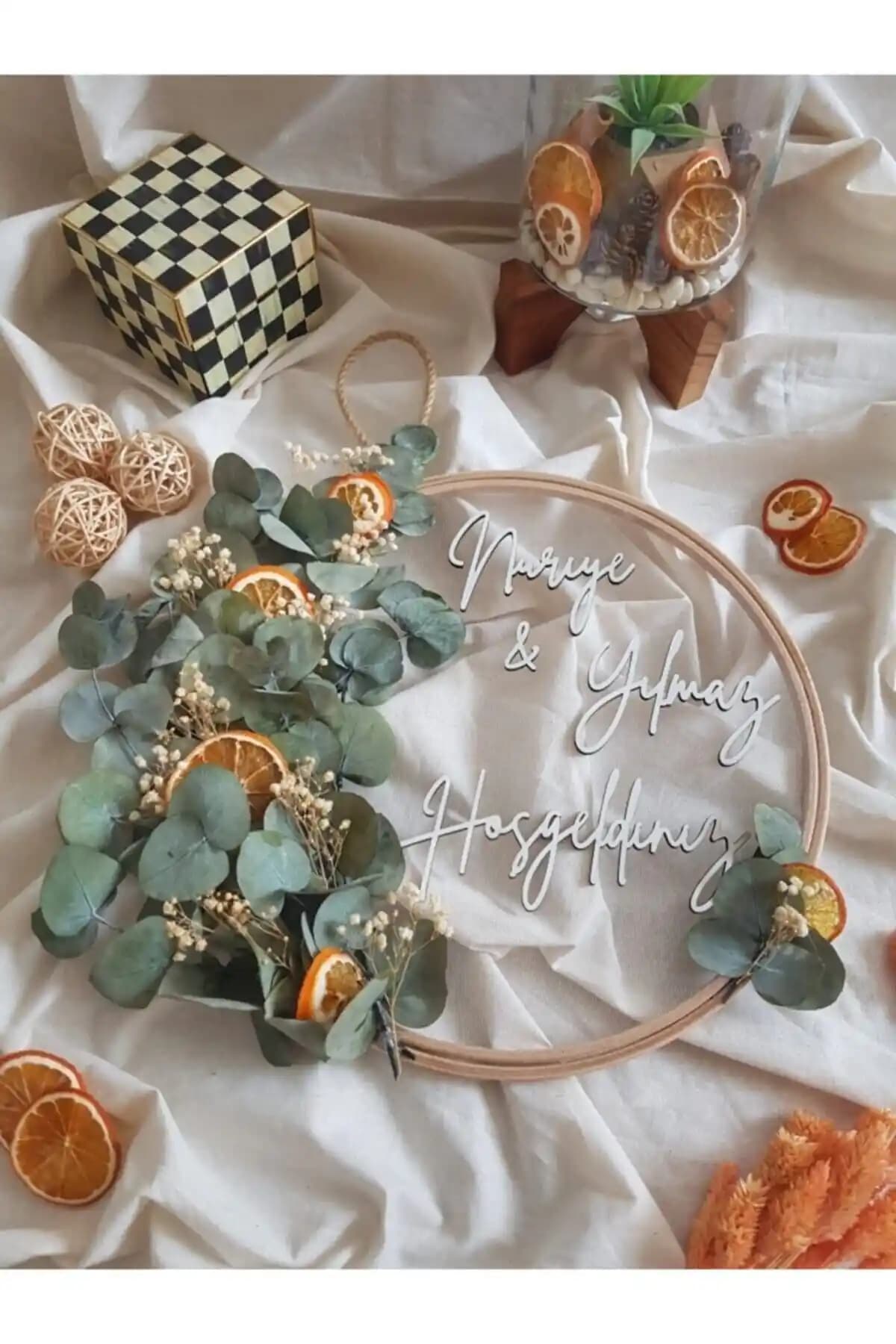 Portakal HandMade El Yapımı Dekoratif Kapı Süsü Ev ve Ofis Dekorasyonunda Şıklık