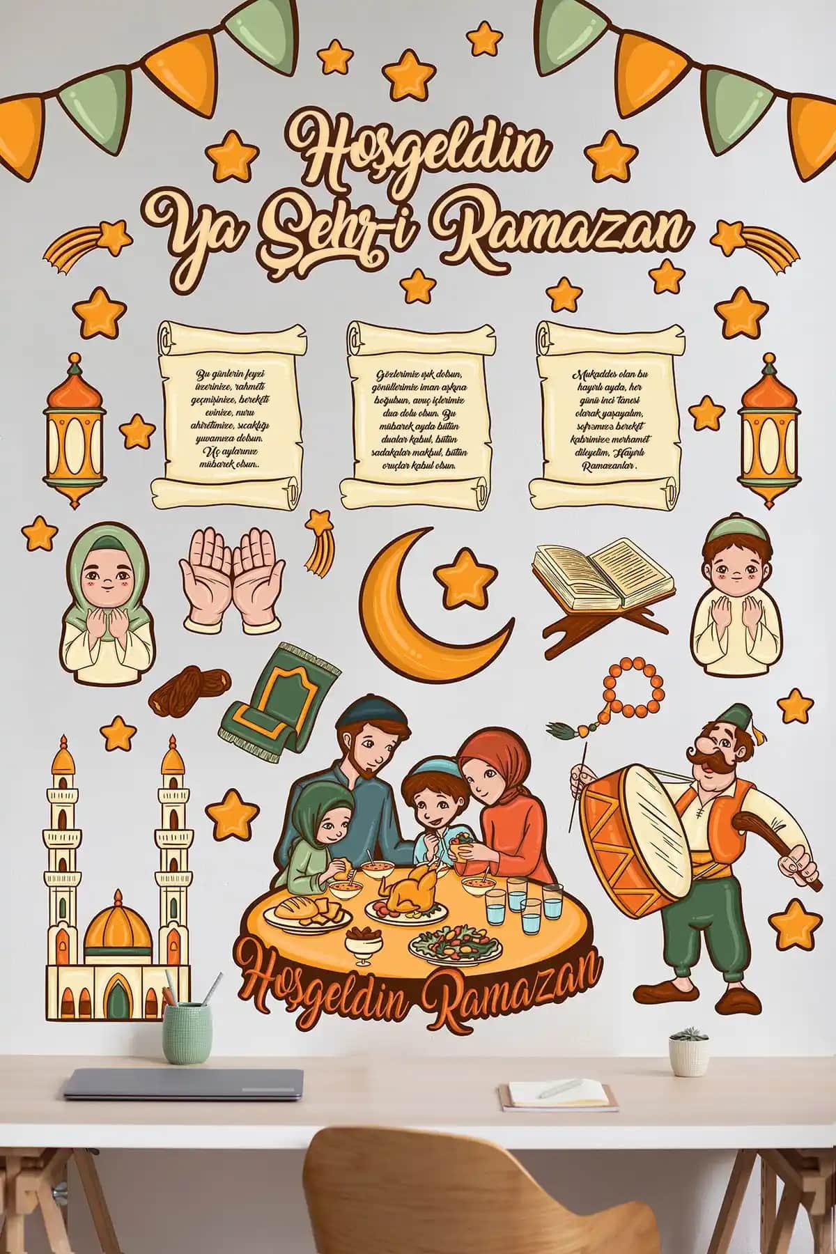 Ramazan Ayı İçin Renkli Çocuk Odası ve Duvar Dekorasyon Setleri