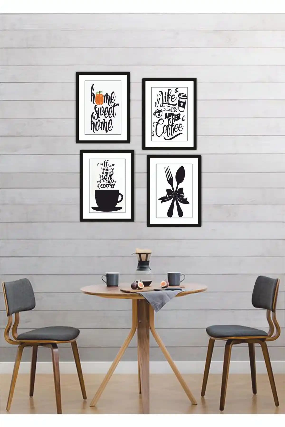 S&S Vip 4 Parça MDF Tablo Seti ile Modern ve Şık Ev Dekorasyonu Çözümü